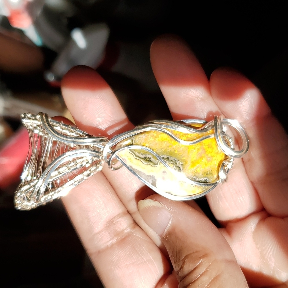 Bumble Bee Jasper Pendant